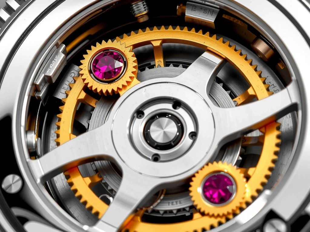 Makroaufnahme von Uhrwerk-Komponenten als Symbol für Präzision